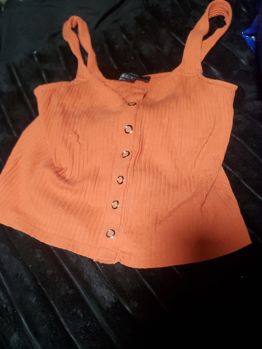 Women’s Button-Front Tank Top - Pumpkin